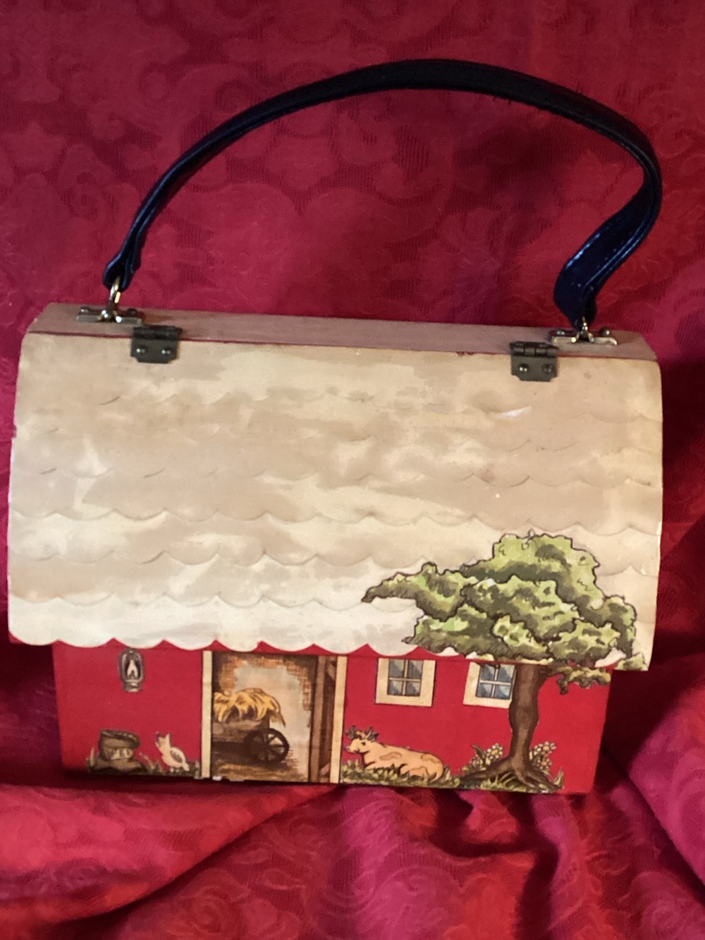 Vintage Novelty Box Purse. 1950s-1960s